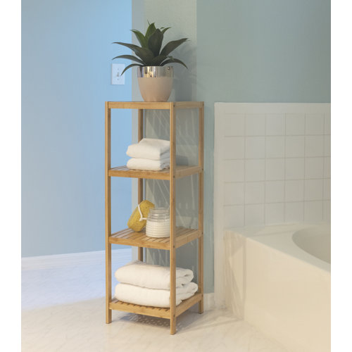 Millwood Pines Aaliegha Solid Wood Freestanding Bathroom Shelves Wayfair